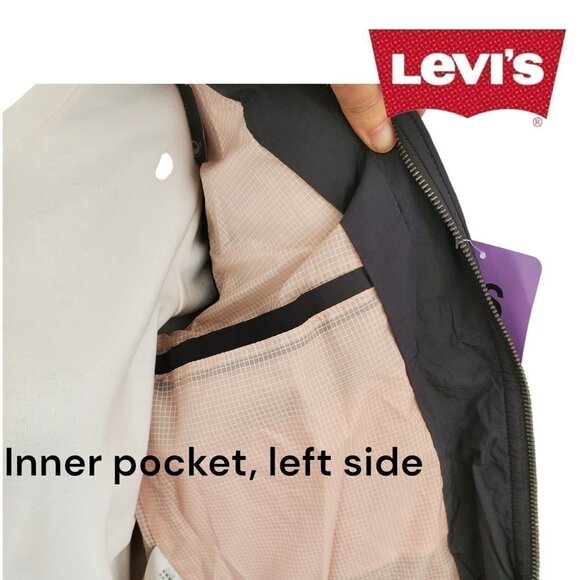 Levi's | Womens Lightweight Quilted Puffer Jacket | Black | XS - Picture 7 of 7